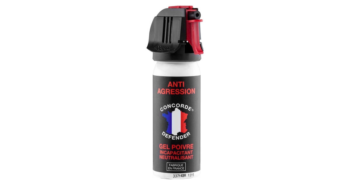 Bombe lacrymogène 50ml GEL POIVRE - aérosol spray lacrymo